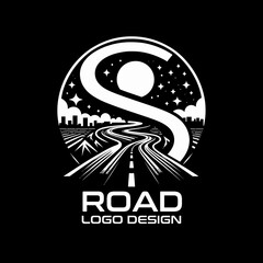 Road Vector Logo Design