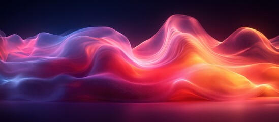 Obraz premium Abstract vibrant waves of light and color.