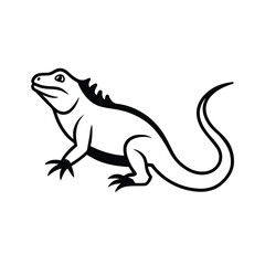 silhouette of a lizard