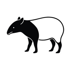 animal silhouette white background 