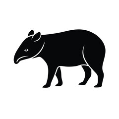animal silhouette white background 