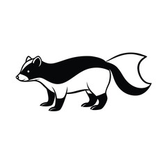 Fototapeta premium animal silhouette white background 