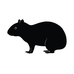 animal silhouette white background 
