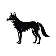 animal silhouette white background 