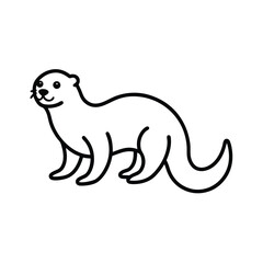 animal silhouette white background 