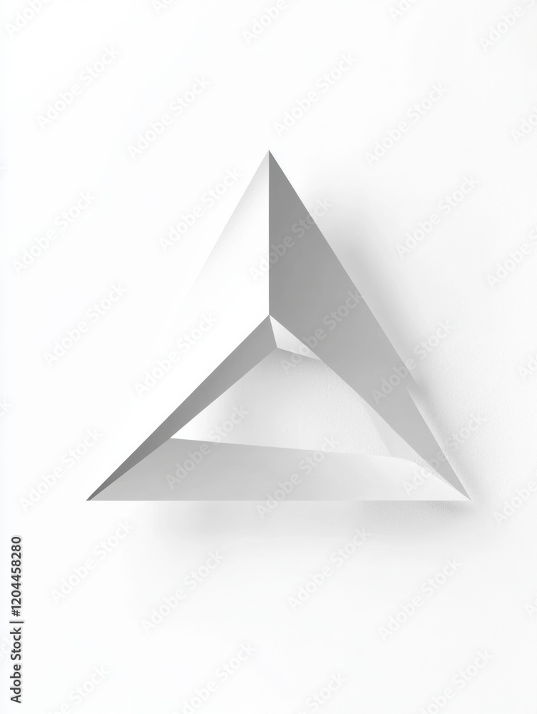 Poster modern geometric pyramid design in minimalist style on white background creating a strong visual imp