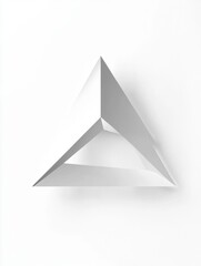 Modern geometric pyramid design in minimalist style on white background creating a strong visual impact. Generative AI