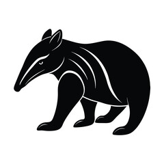 animal silhouette white background 