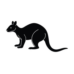 animal silhouette white background 