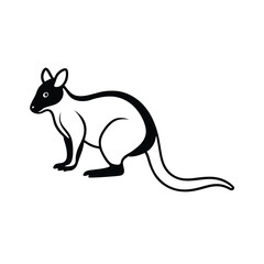 animal silhouette white background 