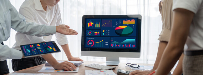 Business data dashboard provide brisk business intelligence analytic for marketing strategy planning