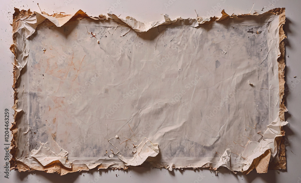 Aufkleber a torn piece of paper with a white background. the paper is torn in a way that it looks like it has 