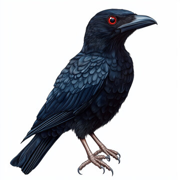 umbrellabird in white background