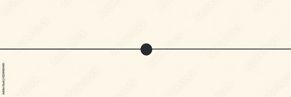 Poster modern minimalist design featuring a simple line with a central dot against a light background empha