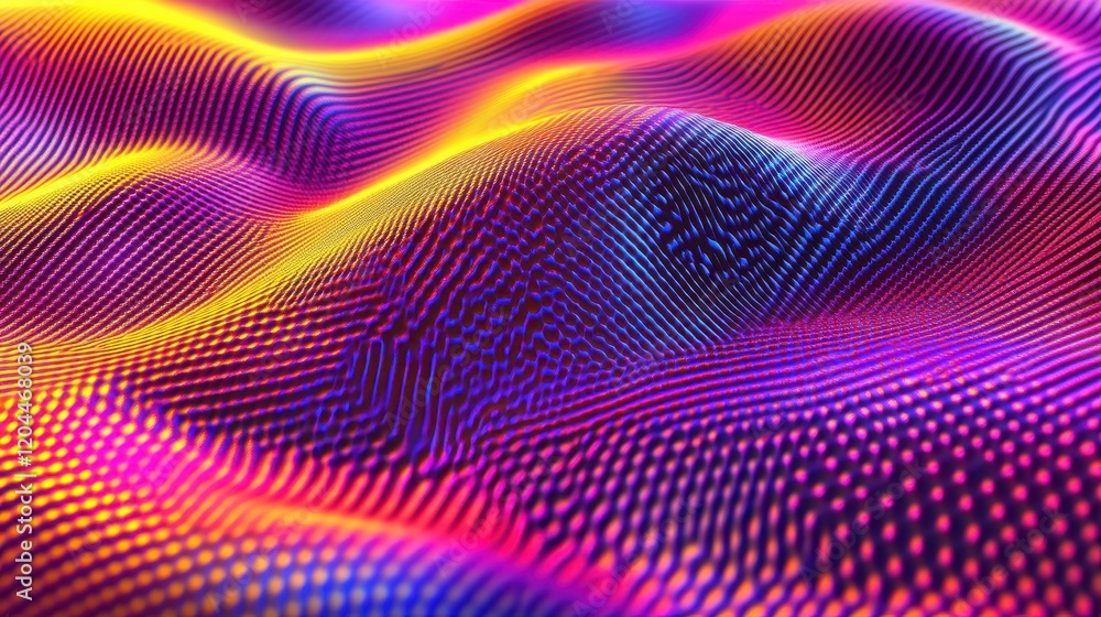 Poster abstract colorful wavy pattern design