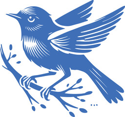 Bird silhouette vector white background