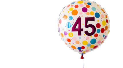 Colorful Polka Dot Balloon Celebrating 45th Anniversary