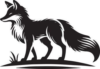 Fox silhouette vector design