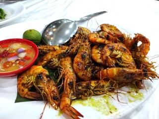 Grilled prawns 
