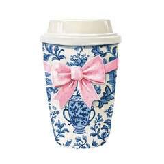 Coquette Chinoiserie Christmas Clipart Vector Illustration