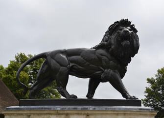 The Maiwand Lion - Forbury Lion, a memorial in Forbury Gardens, Reading, Berkshire, England, UK