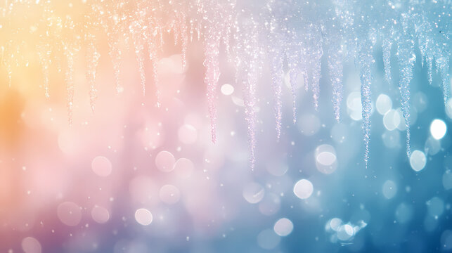 Softly falls gentle winter snow serene frozen landscape sparkling frost shimmering icy. Shimmering Waterfall. Illustration