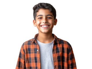 Happy boy smiling and laughing, isolated on transparent background