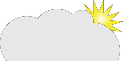 Cloud Abstract white isolated Vector illustration