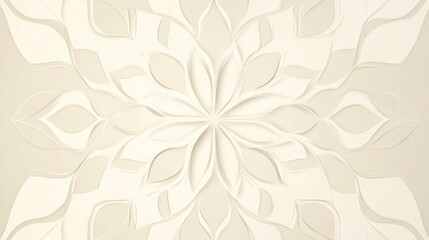 Fototapeta premium Intricate floral design on a light background showcasing detailed patterns with a sense of depth and elegance. Generative AI