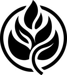 vector illustration sketch silhouette symbol logo icon sound of nature modern abstract for growing company   6.eps