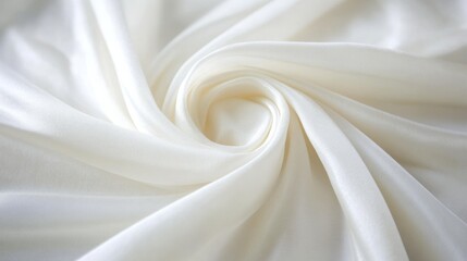 Obraz premium Satin fabric in white, ideal for a smooth and elegant background.