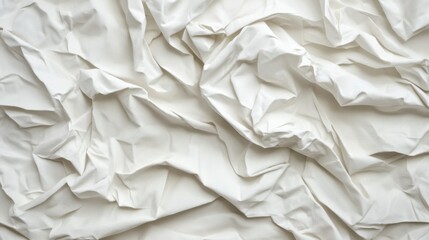 Obraz premium Crumpled white paper texture background