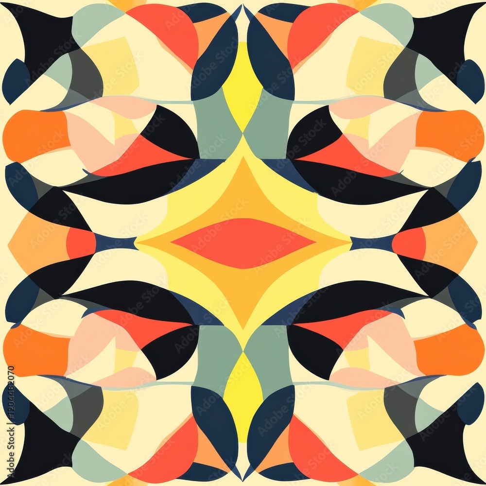 Leinwandbilder colorful abstract pattern featuring geometric shapes and vibrant colors in a bold and modern design.