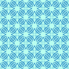 Fototapeta premium Abstract geometric blue seamless pattern