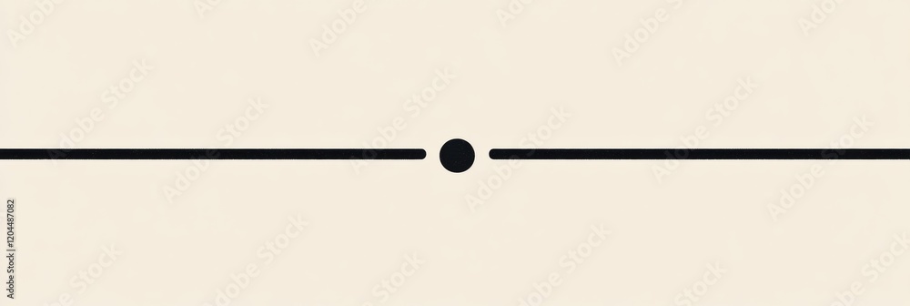 Aufkleber Minimalistic black lines and circle create a simple design on a light background. Generative AI