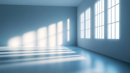 Bright, airy space with large windows, creating a sense of openness and light.