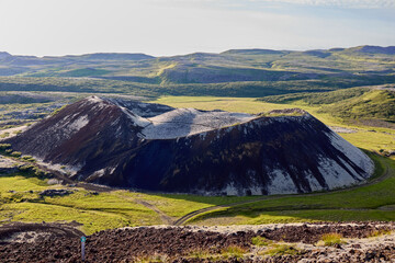 Volcanic crater Grábrók in Iceland. © Artur Nyk