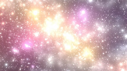 Obraz premium Pastel Galaxy Background- Dreamy Cosmic Nebula with Sparkling Stars