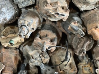 High-quality photography that captures the rustic beauty of old industrial equipment. Ideal for illustrating articles on industrial history, metal recycling.