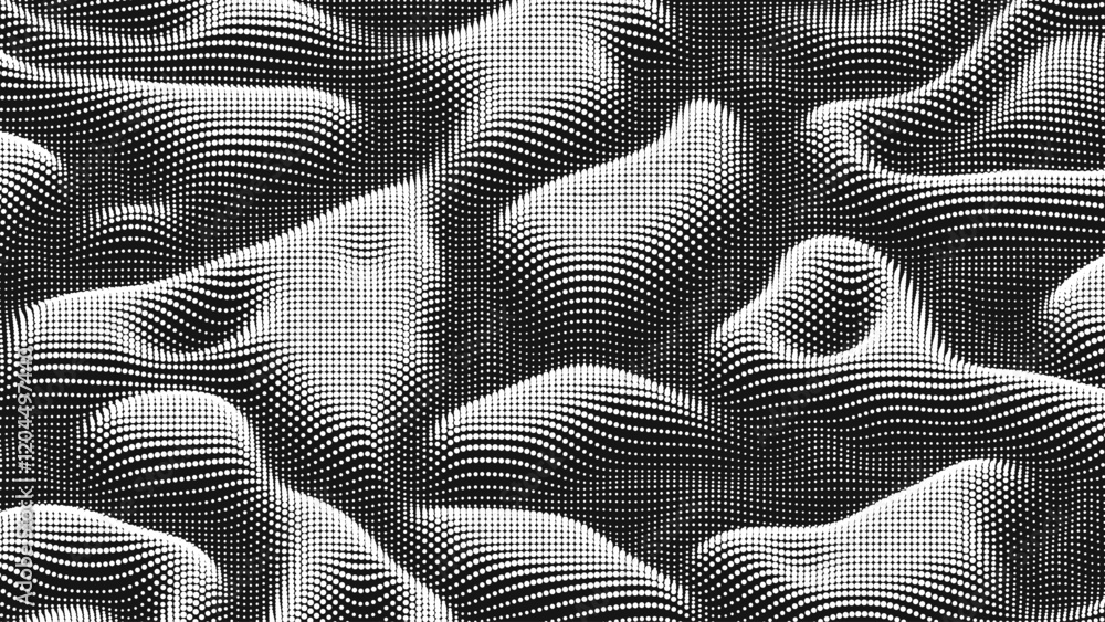 Sticker point wave noise texture. abstract dot background. technological cyberspace background.