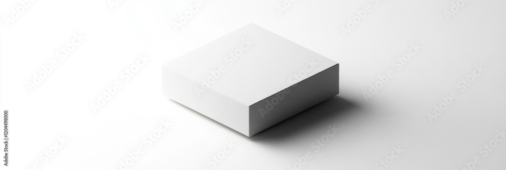 Aufkleber Minimalist white object placed on a light surface in a modern interior setting providing a serene atmosphere. Generative AI