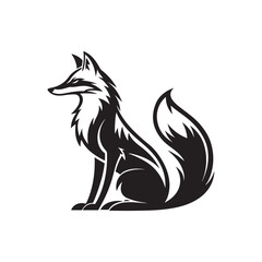 fox,Adventure fox silhouette vector line art logo design