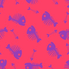 Obraz premium Ocean seamless fishbone pattern for wrapping paper and fabrics and linens