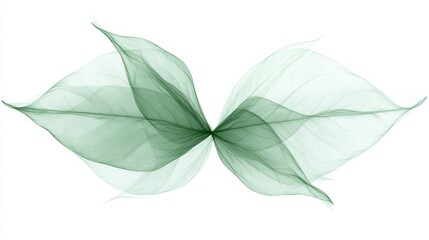 Obraz premium Delicate green leaves create a harmonious balance in modern design. Generative AI
