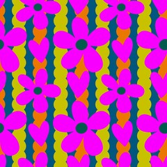 Valentine hearts seamless 14 February love pattern for wrapping paper