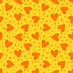 Valentine hearts seamless 14 February love pattern for wrapping paper