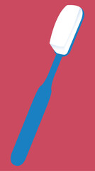 Front Side of Blue Toothbrush