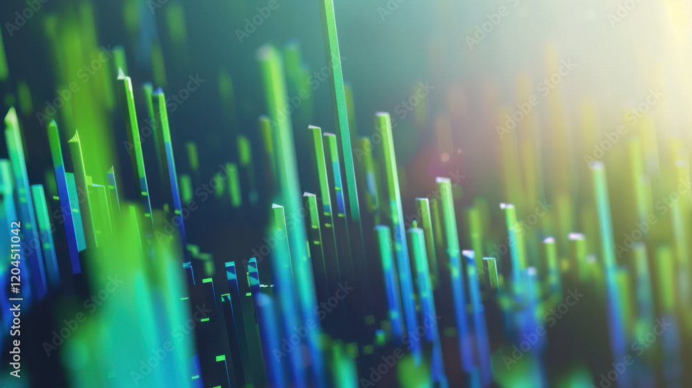 Aufkleber abstract digital background with colorful vertical lines and gradients