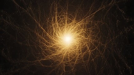 Golden Radiance: Abstract Neural Network Visualization