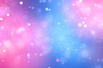 Vibrant Pink and Blue Glitter Background with Bokeh Lights